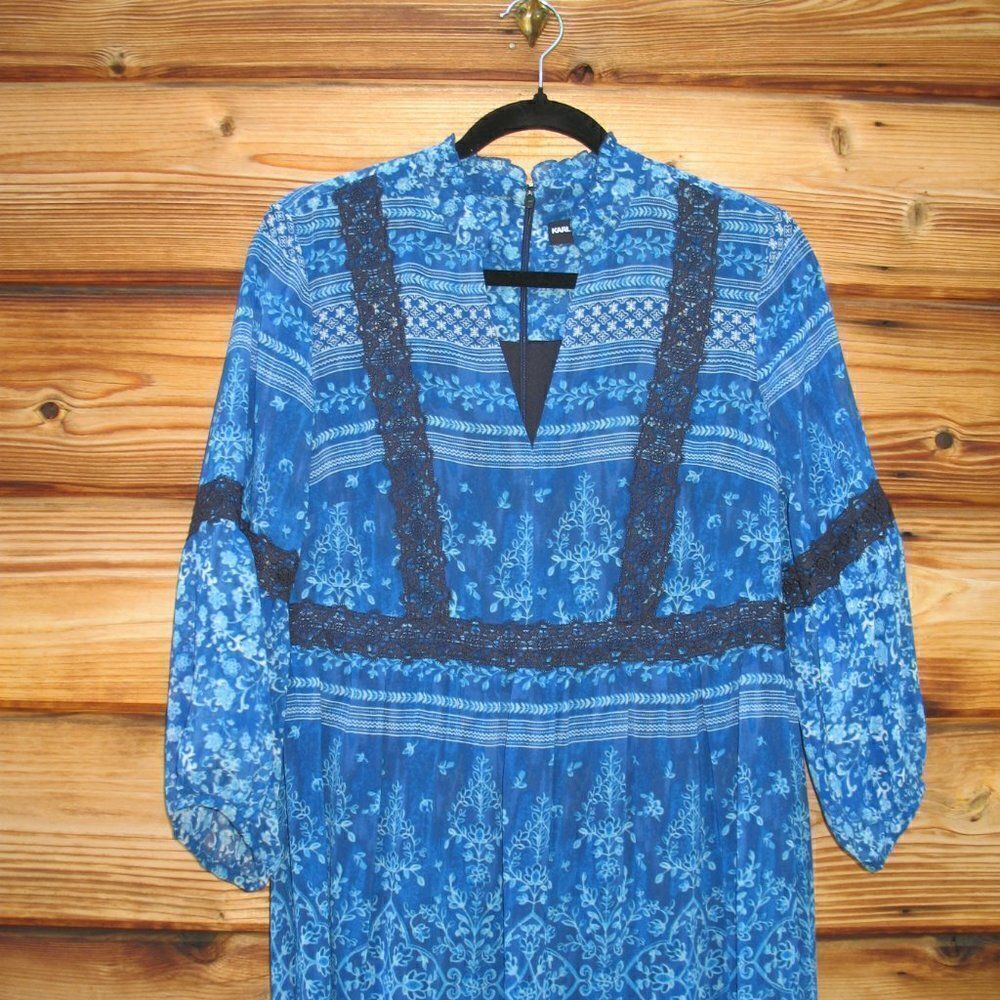 NWOT Karl Lagerfeld Paris Boho Maxi Dress - Picture 5 of 10